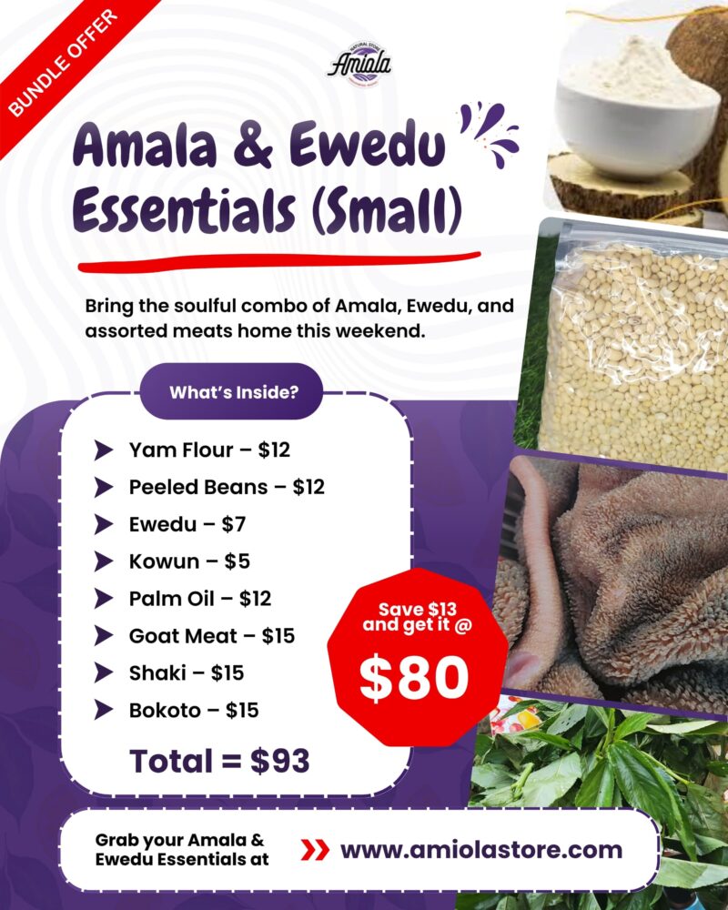 Amala, Gbegiri & Ewedu Party Box - Small